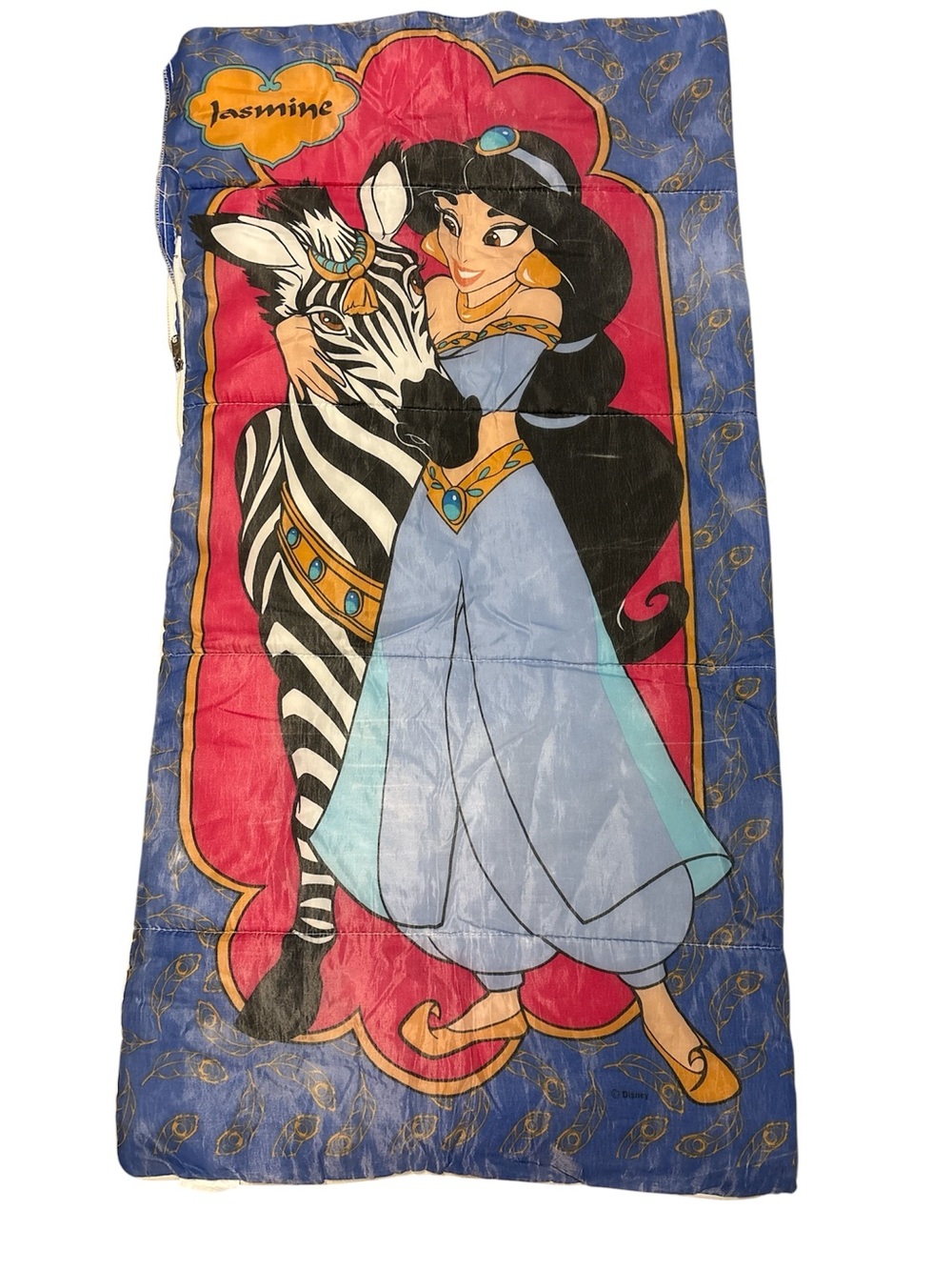 Vintage Disney Aladdin Princess Jasmine Graphic Sleeping Bag